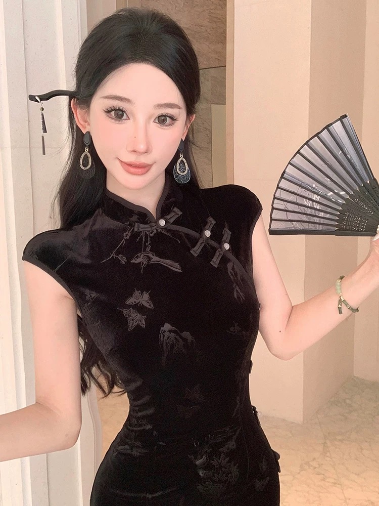 Running errands qipao dress Q235 images